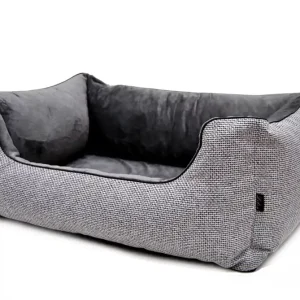 LEBON Hundebett Louis PLUS 80 x 60 x 27 cm orthopädisch silver Abverkauf